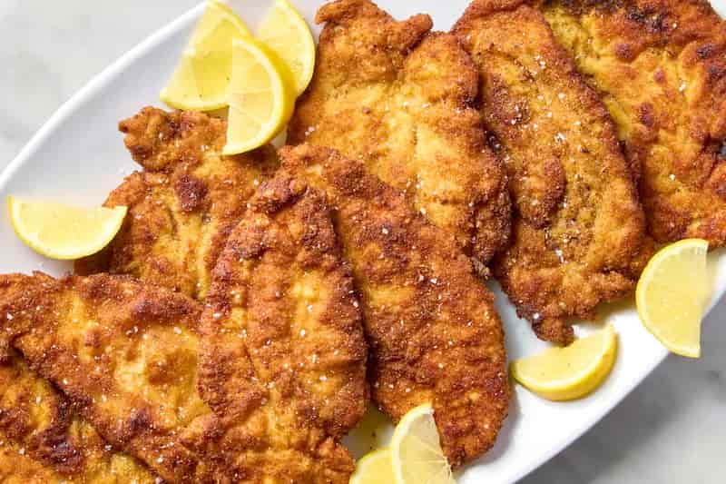 تصویر 1 از شنیسل مرغ سوخاری آماده تهیه شده از گوشت مرغ